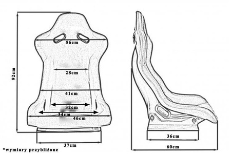 Racing seat EVO PVC Carbon Black