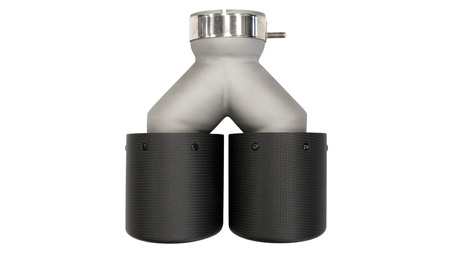Końcówka tłumika 114mmx2 wejście 76mm Carbon Matt