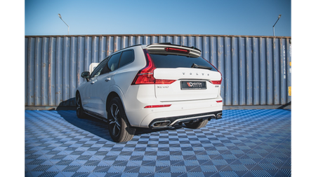 Splitter Volvo XC60 II R-Design Rear Central with Diffuser Gloss Black