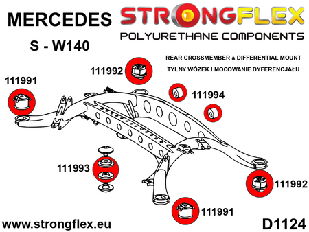Rear crossmember – front bush
