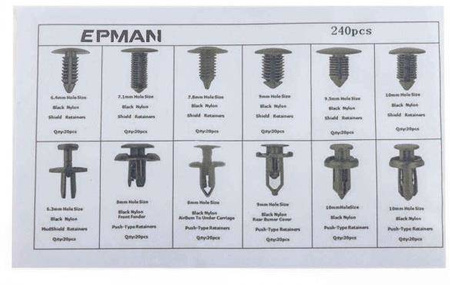 Pins Clamps Set 240 pcs
