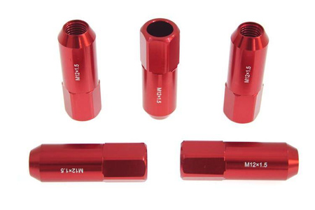 Wheel lug nuts JBR 60mm M12 x1,5 Red