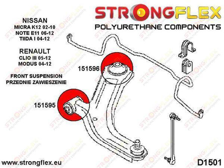 Front wishbone front bush