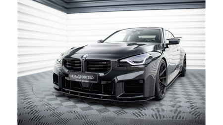 Splitter BMW 2 G87 M-Pack Front Pro v.1 + flap Black