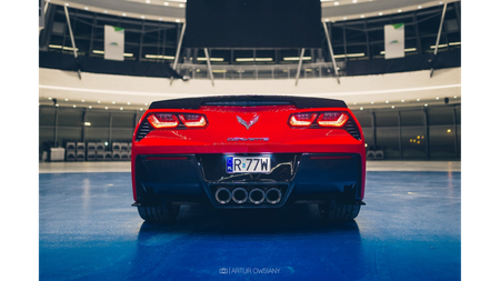 Splitter Chevrolet Corvette C7 Rear Side Gloss Black