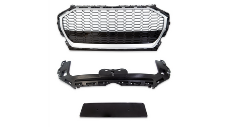 Grill Audi Q5 FY Facelift Silver Matt & Gloss Black