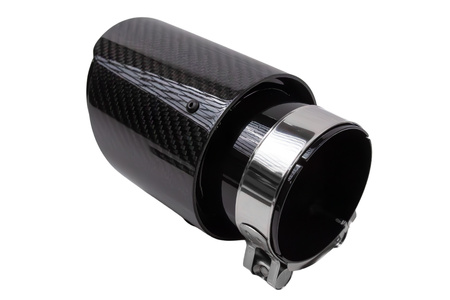 Exhaust 89mm Inlet 76mm Carbon Gloss