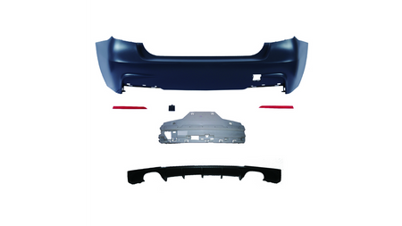 Zderzak BMW 3 F30 Tył z dyfuzorem