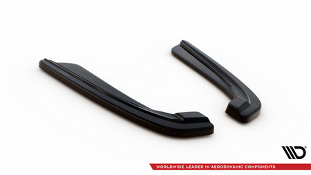 REAR SIDE SPLITTERS for BMW 5 F11 M-PACK (fits two single exhaust ends) Gloss Black