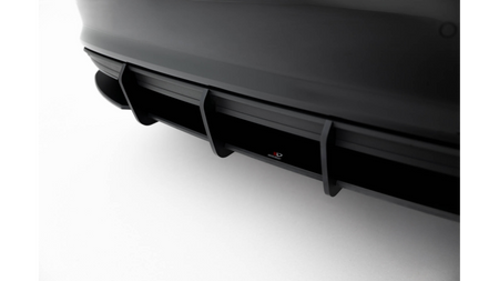 Dyfuzor Audi A3 8Y Tył Street Pro Black-Red + Gloss Flaps