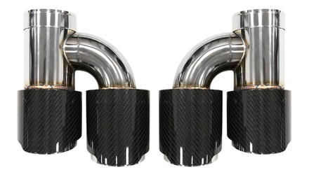 Exhaust Tip 101mmx2 enter 70mm Carbon Gloss Set