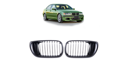 Grill BMW 3 E46 Facelift Compact pojedyncze żeberka Matt Black