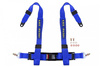 Racing seat belts 4p 3" Blue - Pro Sport