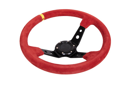 Steering wheel Pro 350mm offset:80mm Suede Red