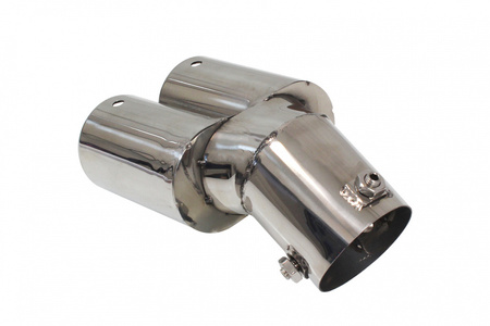 Podwójna końcówka tłumika 60x120mm wejście 60mm