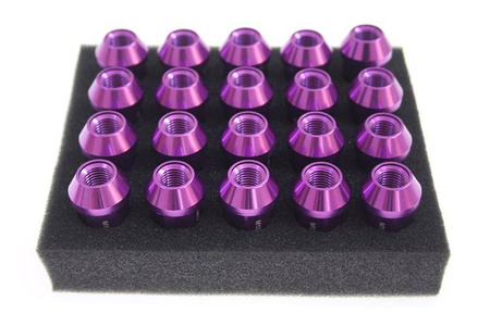 Wheel lug nuts JBR 50mm M12 x1,5 Purple