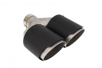 Double Exhaust Tip 2x114mm enter 76mm Carbon