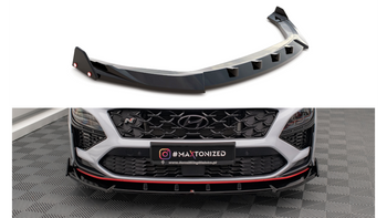 Splitter Hyundai Kona N Mk1 Front Gloss Black v.2 + Flaps