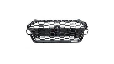 Grill Audi A4 B9 Facelift Silver & Black Camera