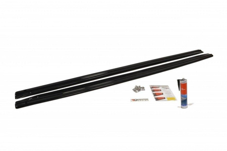 Side Skirts Diffusers Audi RS6 C6 - Gloss Black
