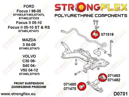 Front wishbone front bush - bolt 12mm SPORT