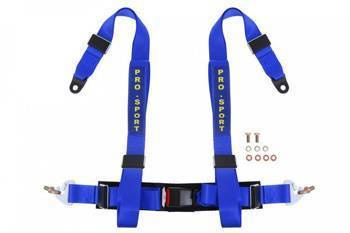 Racing seat belts 4p 3" Blue - Pro Sport