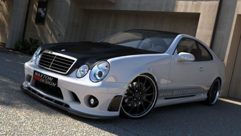 Splitter Mercedes-Benz CLK W208 Front for bumper Me-clk-208-AMG204-f1 Gloss Black