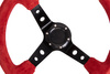 Steering wheel Pro 350mm offset:80mm Suede Red