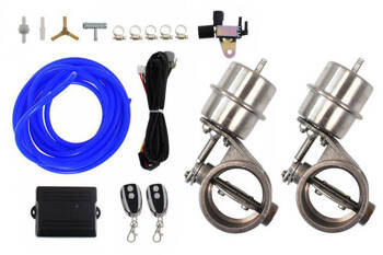 Exhaust Dual Cutout Set Pneumatic 63mm Vacuum Open