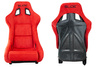 Racing seat SLIDE KS2 Premium Red Suede Black Glitter