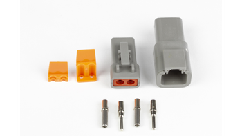 Set of plugs and pins matching Deutsch DTP-2 connectors (25 Amps)