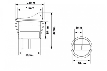 Switch Round Mini ON-OFF 2PIN