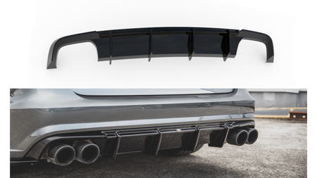 Diffuser Audi A6 C7 Facelift S-Line Rear Valance Gloss Black