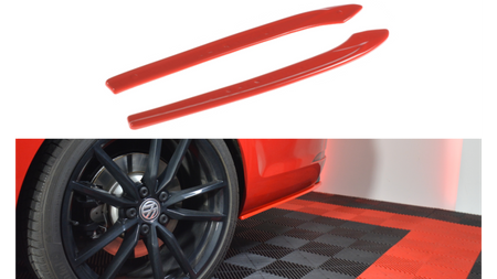 Splitter Volkswagen Golf 7 Facelift R Variant Rear Side v.2 Red