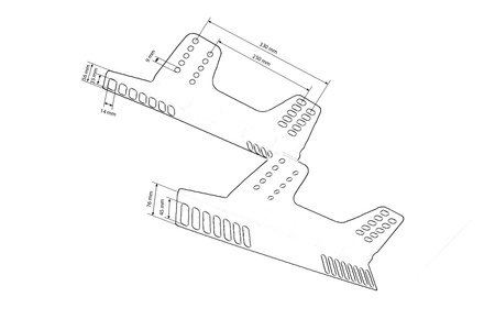 Bucket seat mount BMW E46 Passenger