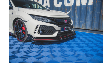 Splitter Honda Civic X Type-R przód Racing Durability Black-Red