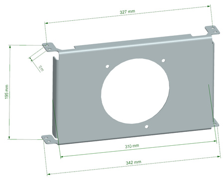 Cooling Plate TurboWorks for 13 rows Race Oil Cooler and 5 inch fan