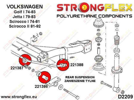 Rear beam mounting bush SPORT