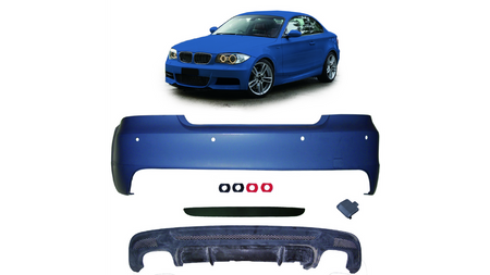 Bumper BMW 1 E82 E88 Rear with Diffuser