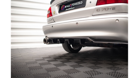 Splitter Volvo C70 I Rear Central with Diffuser Gloss Black