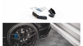 Splitter Volkswagen Golf 8 R Rear Side v.2 + Flaps Gloss Black