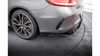 Splitter Mercedes-Benz C C205 C43 Facelift Rear Side Street Pro Black-Red + Gloss Flaps