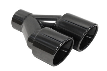 Exhaust Tip 89mmx2 enter 63mm Black Chrome Left