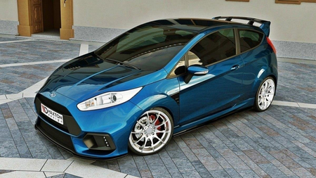 Splitter Ford Fiesta VII Facelift Front Bumper Focus RS Look Gloss Black