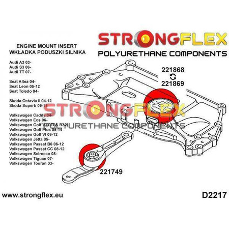 Lower engine mount insert SPORT