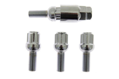 Lock nut kit M12x1,25mm 28mm Ball