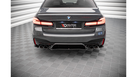 Splitter BMW 5 F90 M-Pack Tył Środkowy Gloss Black