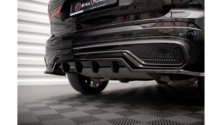 Splitter Volvo XC60 R-Design II Facelift Rear Central with Diffuser Gloss Black