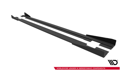 Dokładka Audi TT 8J S S-Line Facelift Progi Street Pro Black-Red + Gloss Flaps