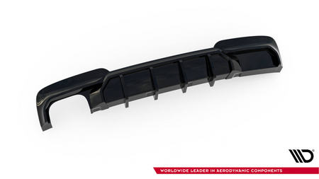 Diffuser BMW 5 F10 M-Pack Rear Valance v.2 Version with double exhaust on one side Gloss Black